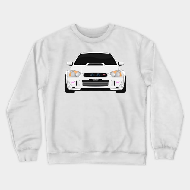 IMPREZA WHITE Crewneck Sweatshirt by VENZ0LIC